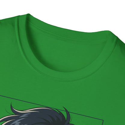 Anime Boy Portrait T‑Shirt — Retro "90's" Back Print