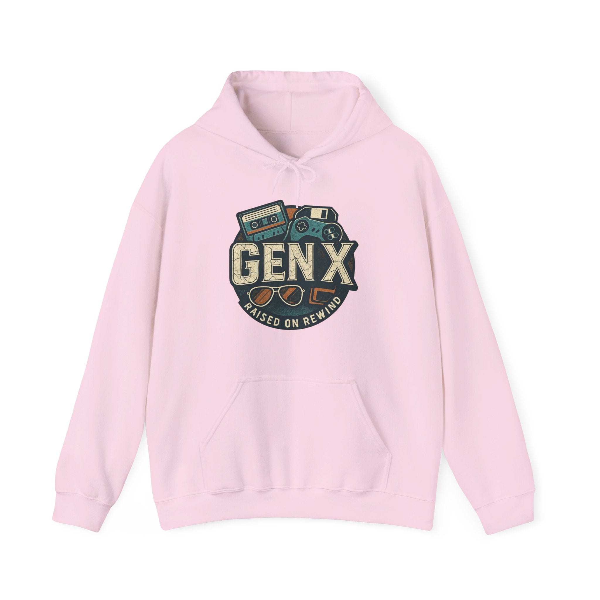 Gen X Hoodie – Retro Raised on Rewind Graphic Sweatshirt