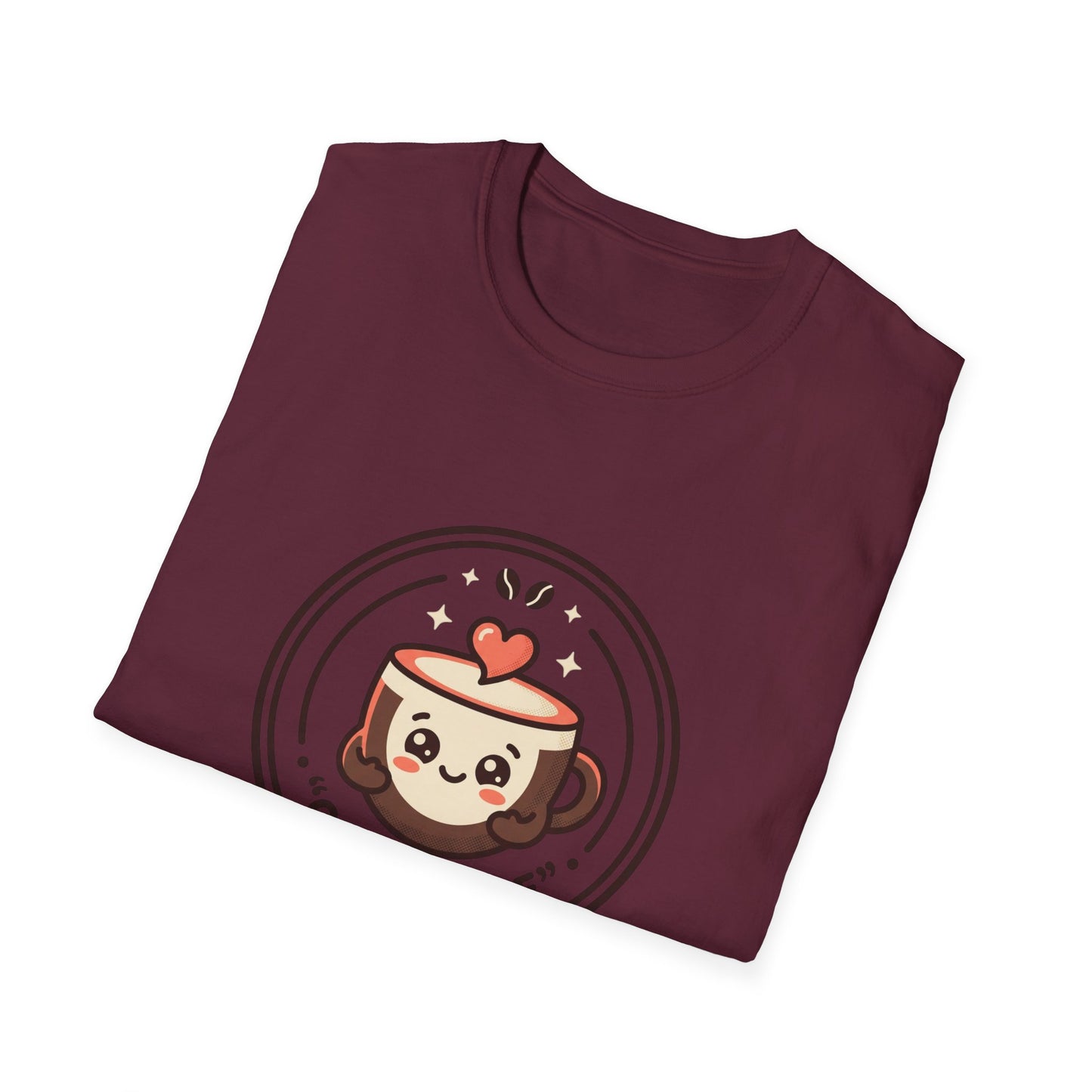 T-Shirt — Caffè Cutie Cute Coffee Cup Graphic Tee