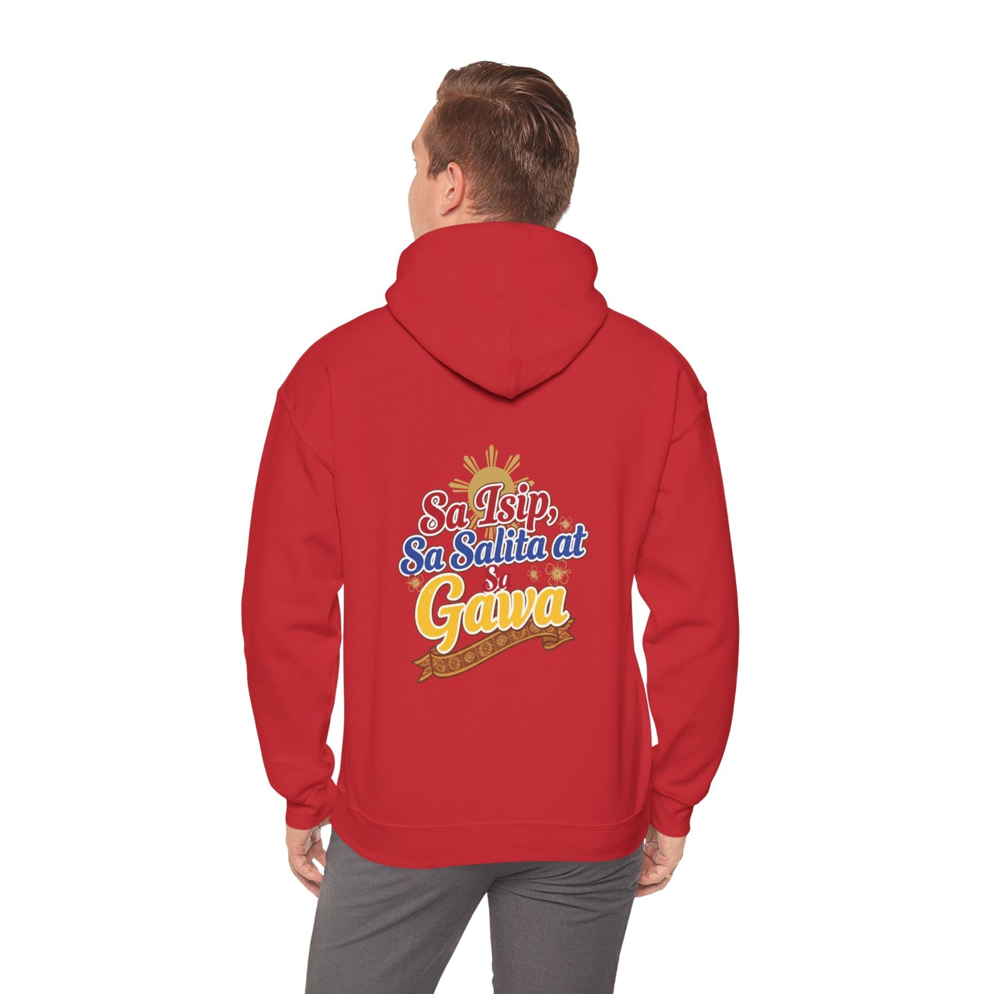 Proud Pinoy  Sa Isip Sa Salita at Sa Gawa Hoodie — Filipino Heritage Pullover