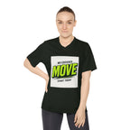 Move V-Neck Performance Tee – "No Excuses, Start Today" Motivational Workout Shirt