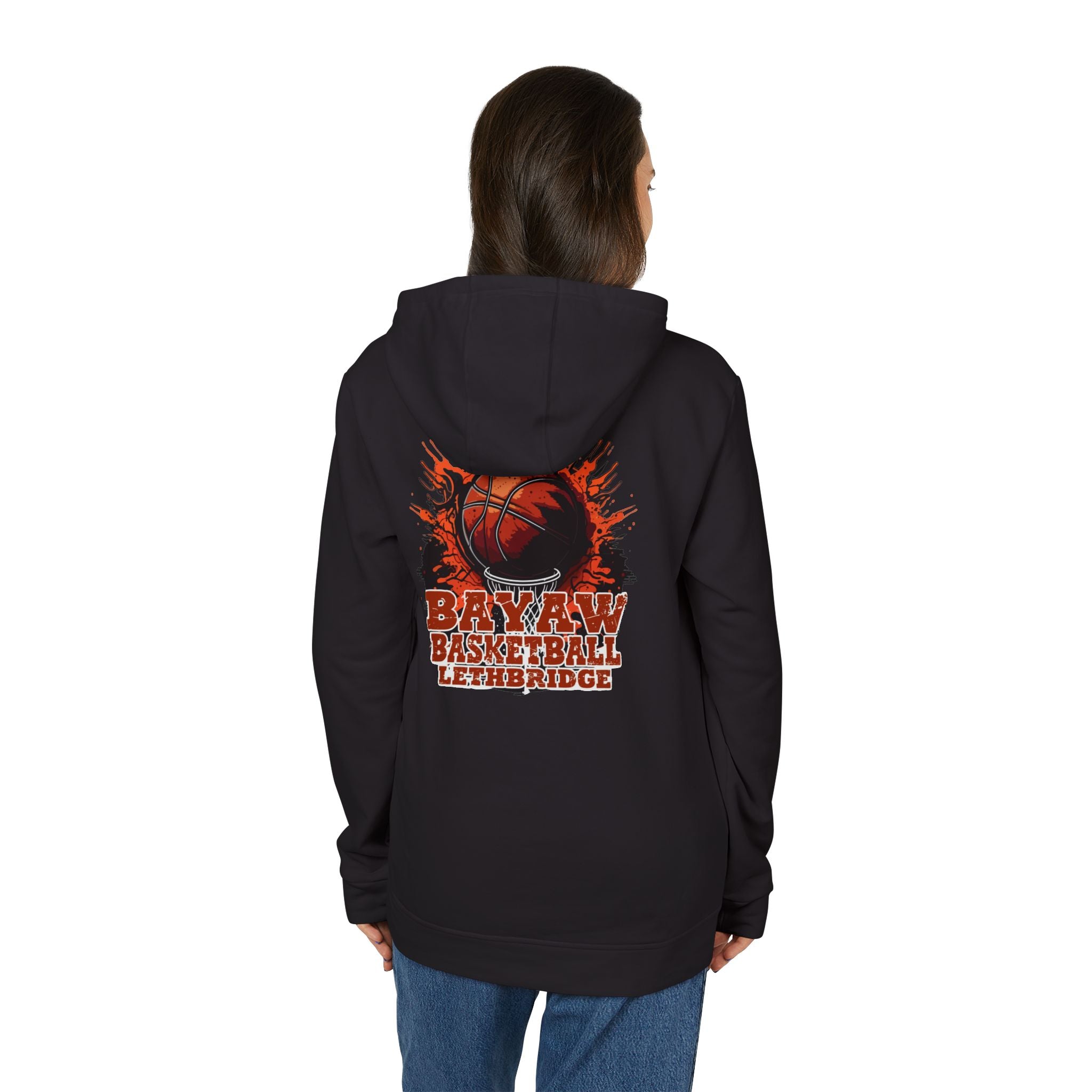 Rebel Basketball League Hoodie — Bold Grunge Basketball Logo