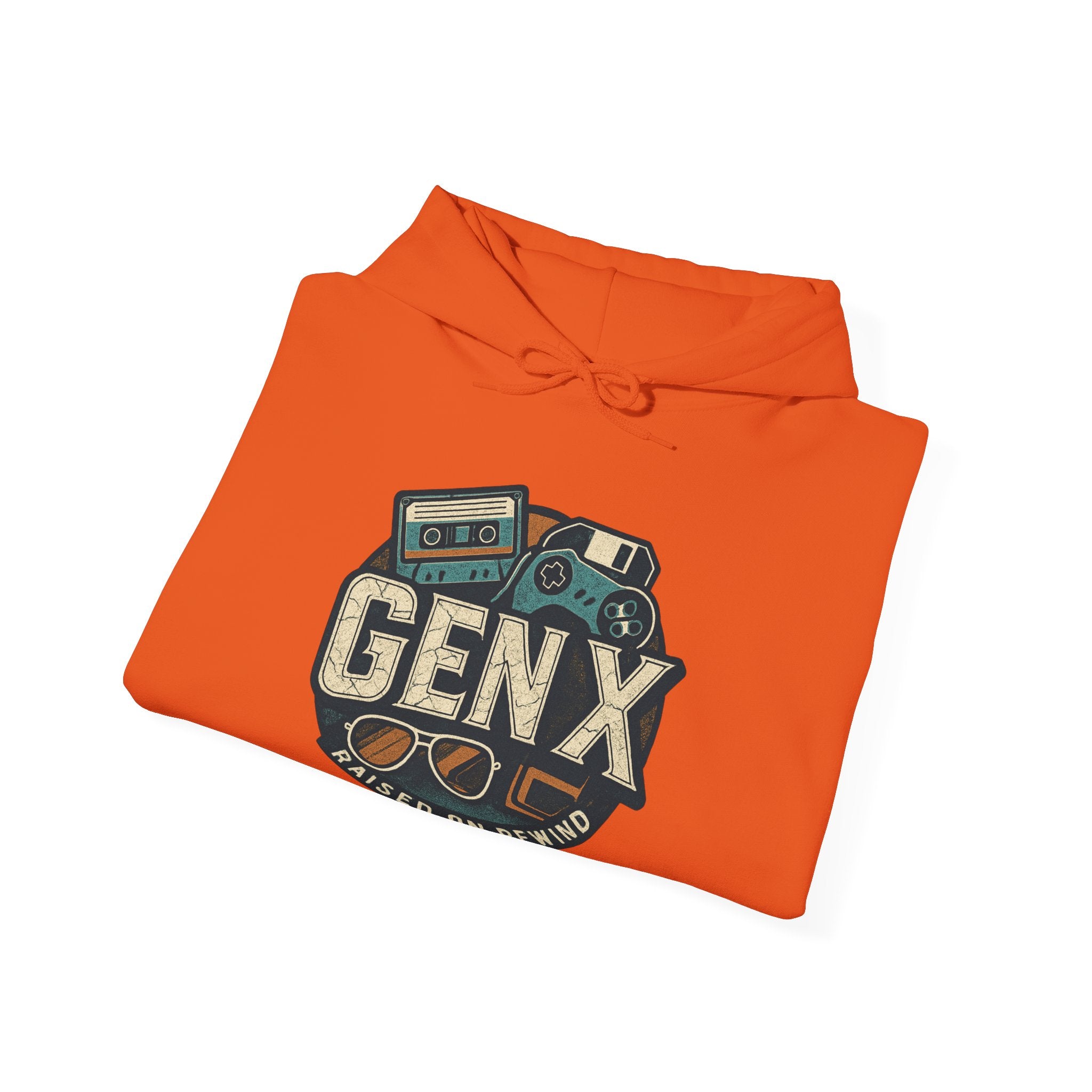 Gen X Hoodie – Retro Raised on Rewind Graphic Sweatshirt