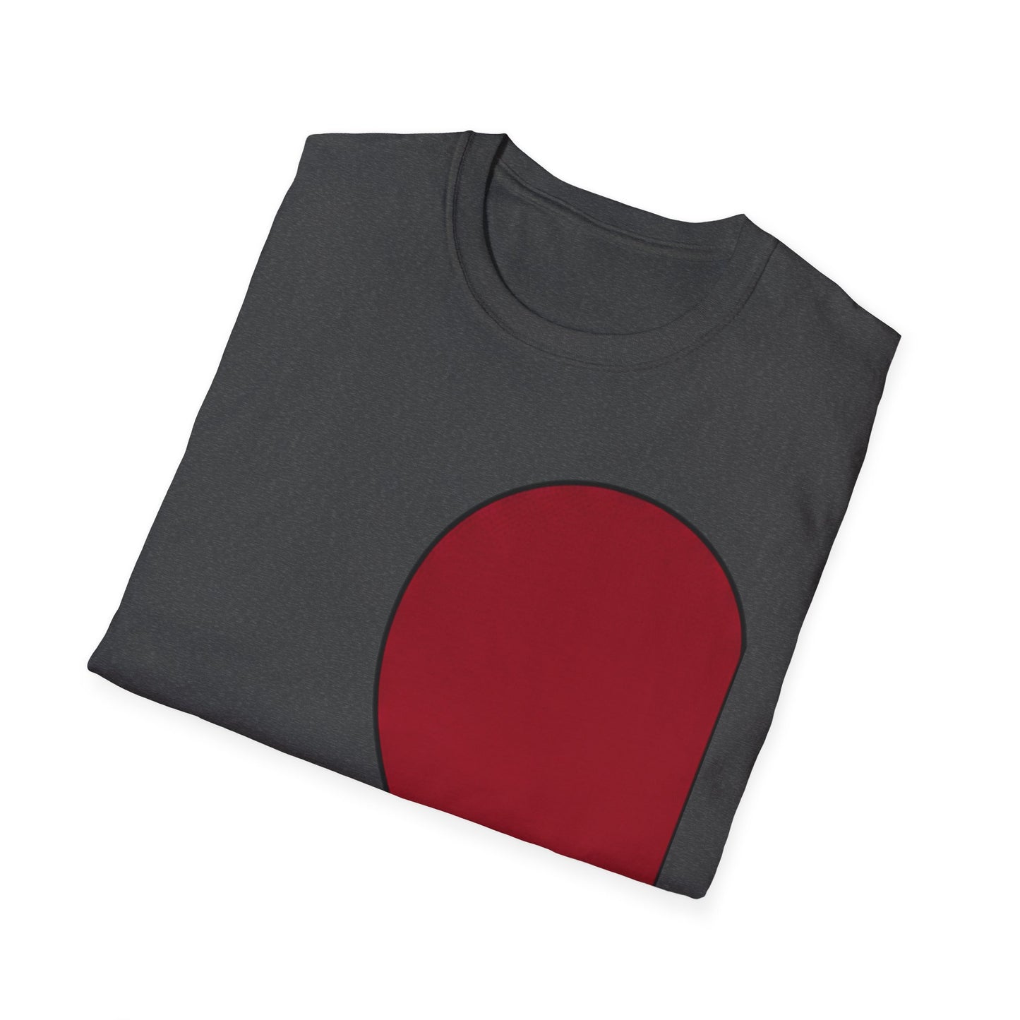Half Heart Graphic T‑Shirt — Minimal Red Heart Tee