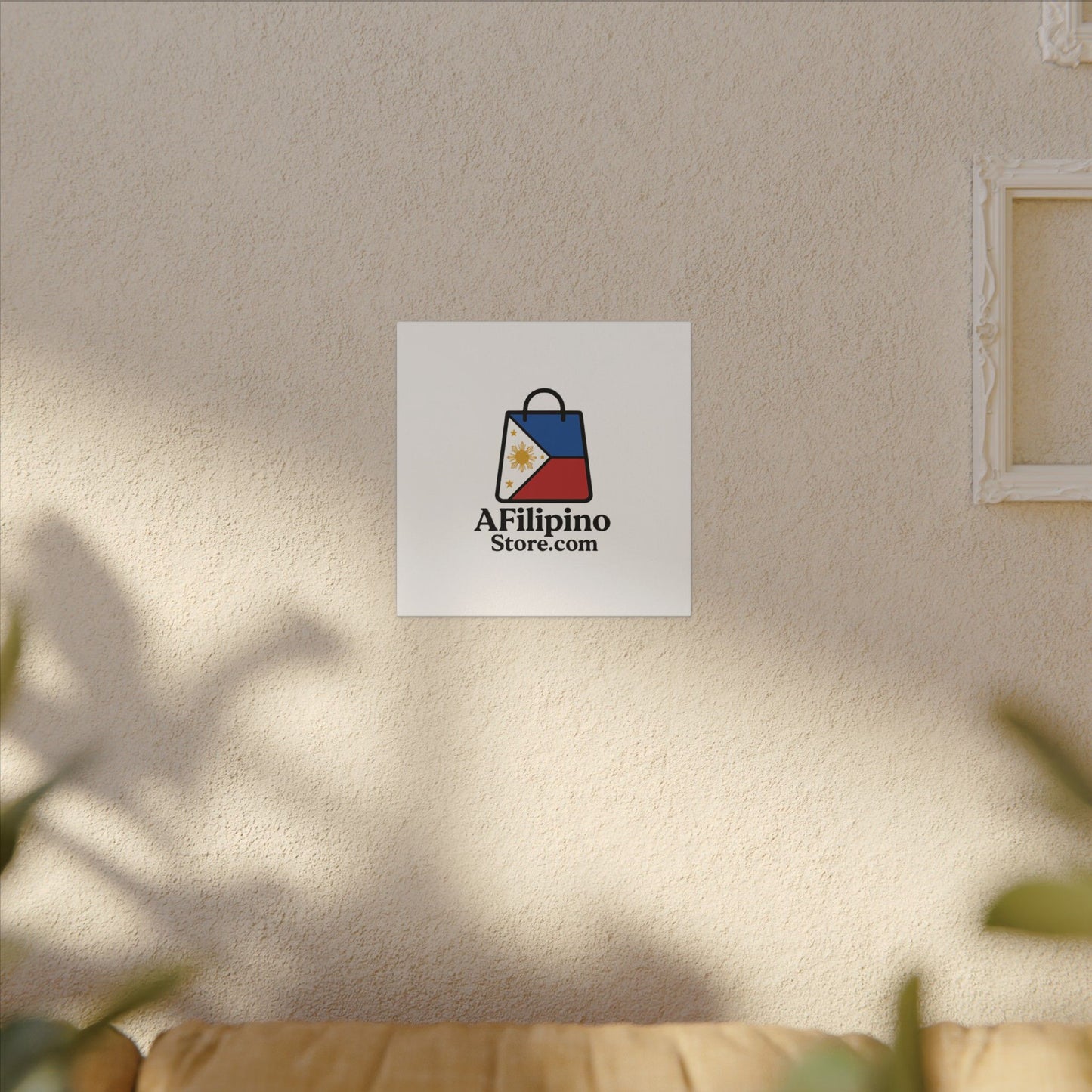 Filipino Flag Tote Logo Canvas Print — AFilipinoStore.com Matte Stretched Wall Art