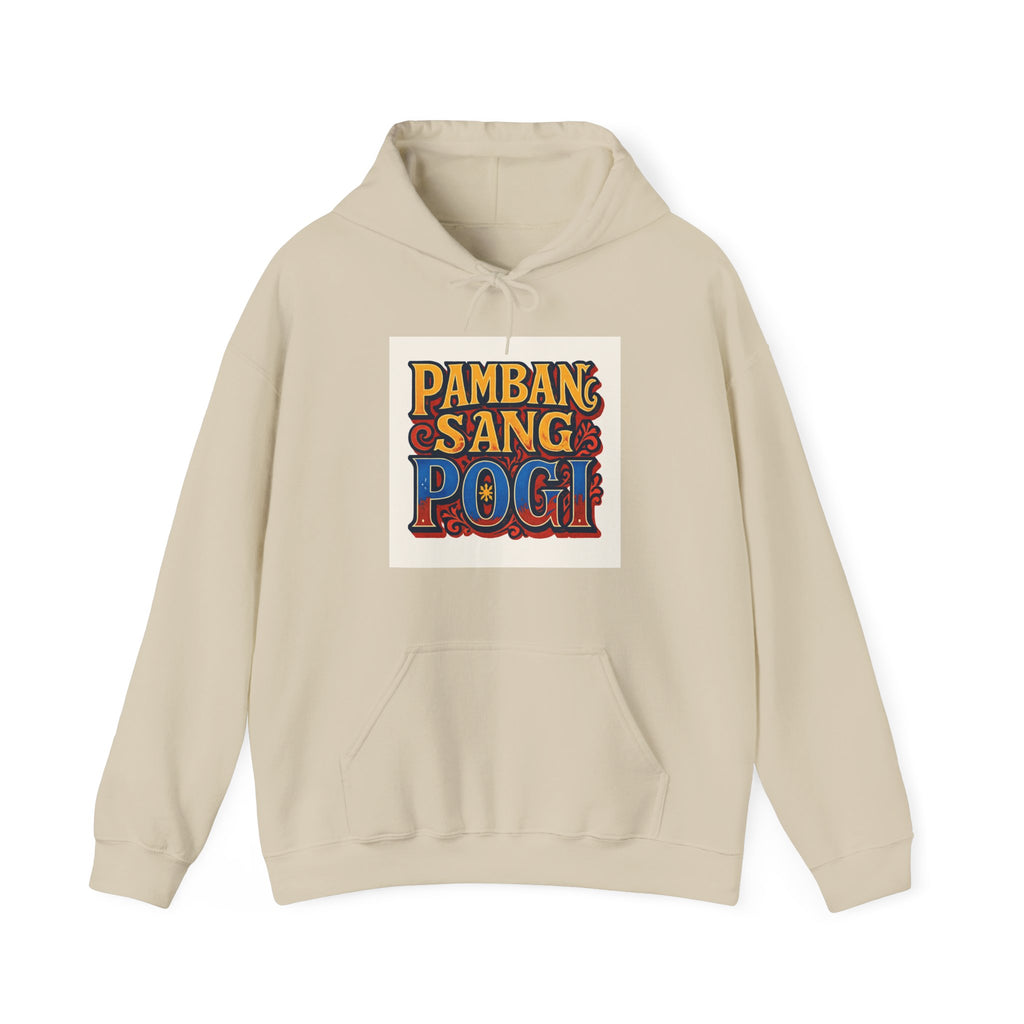 Filipino Pride Hoodie — "Pambansang Pogi" Retro Lettering Pullover
