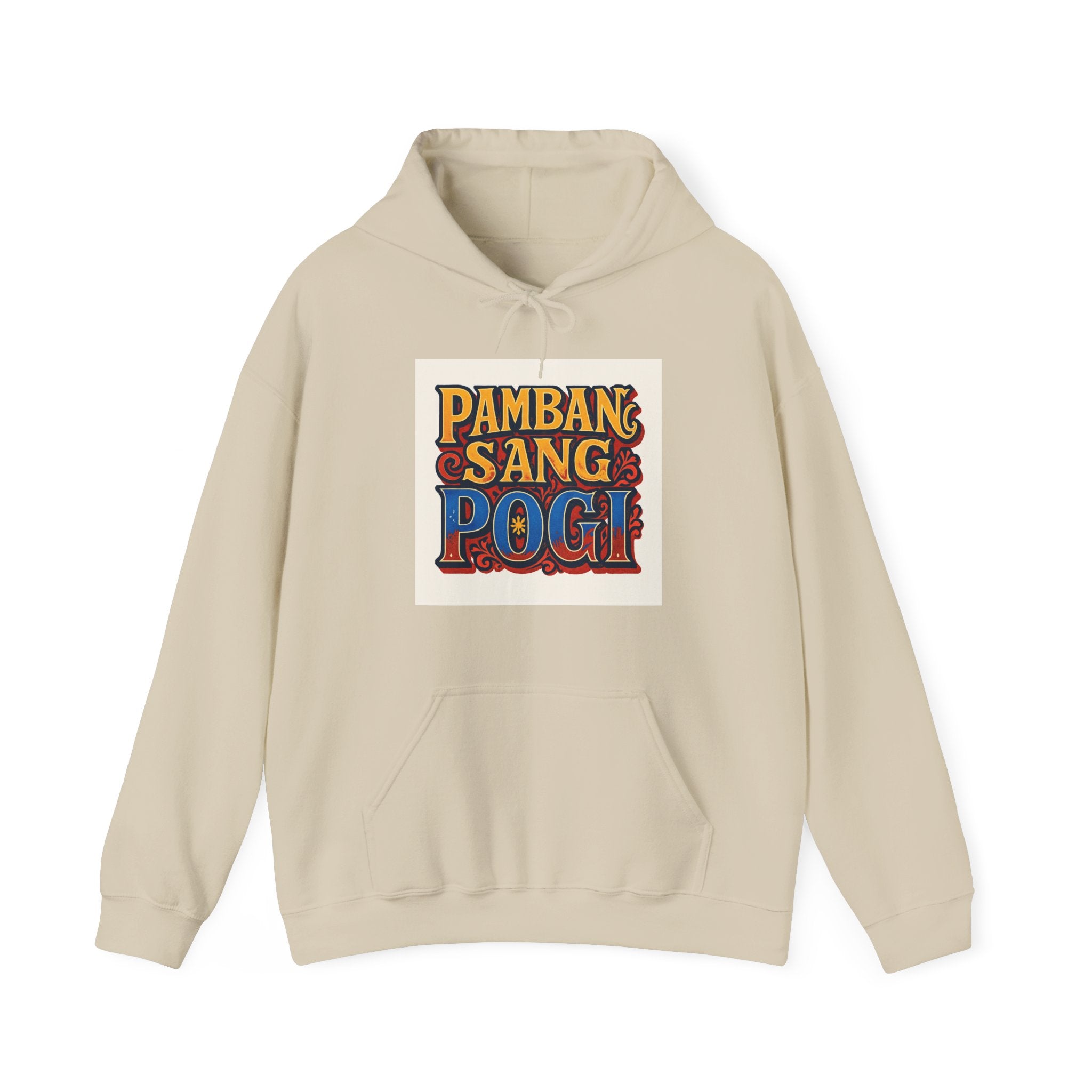 Filipino Pride Hoodie — "Pambansang Pogi" Retro Lettering Pullover