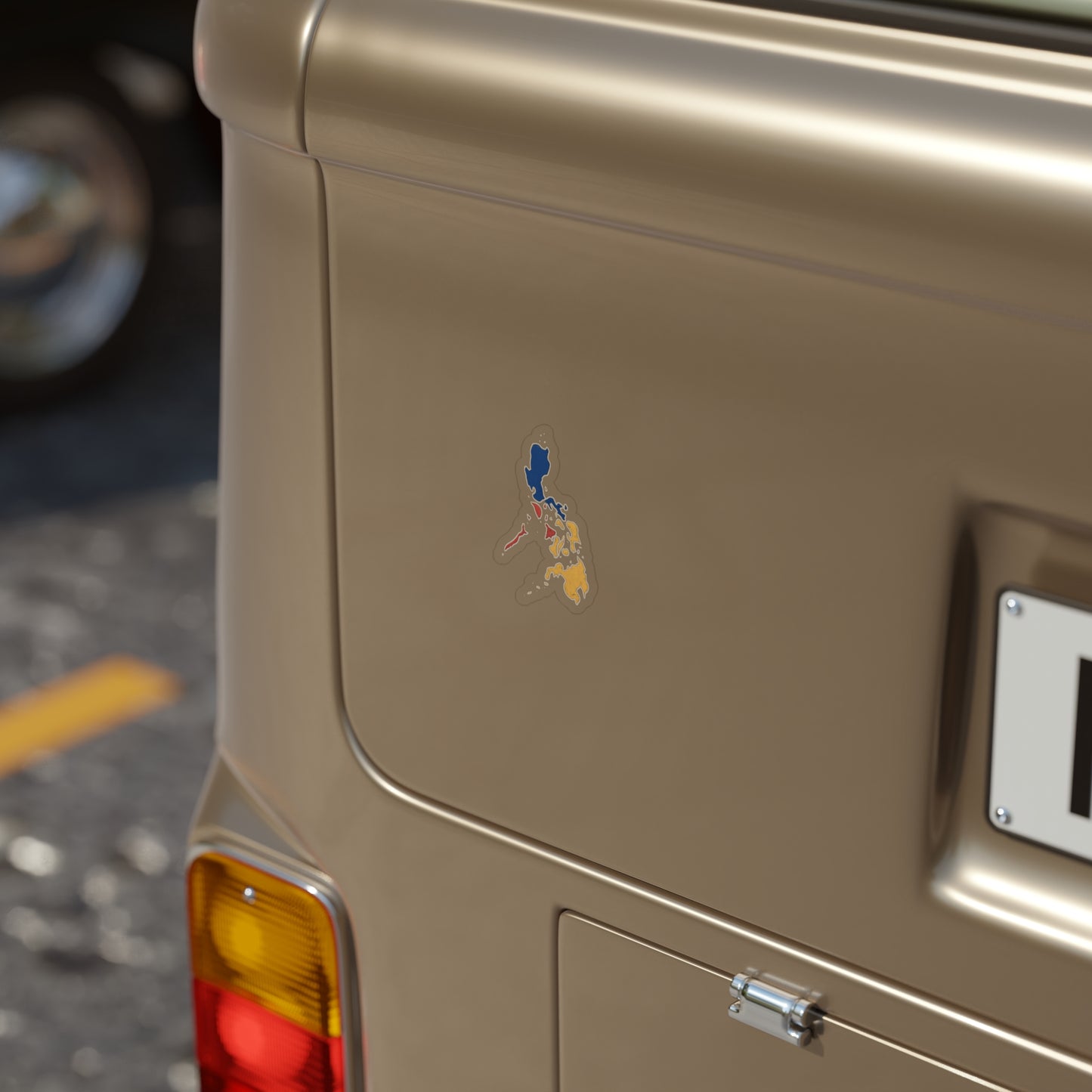 Philippines Map Die-Cut Vinyl Sticker — Transparent Outdoor Weatherproof