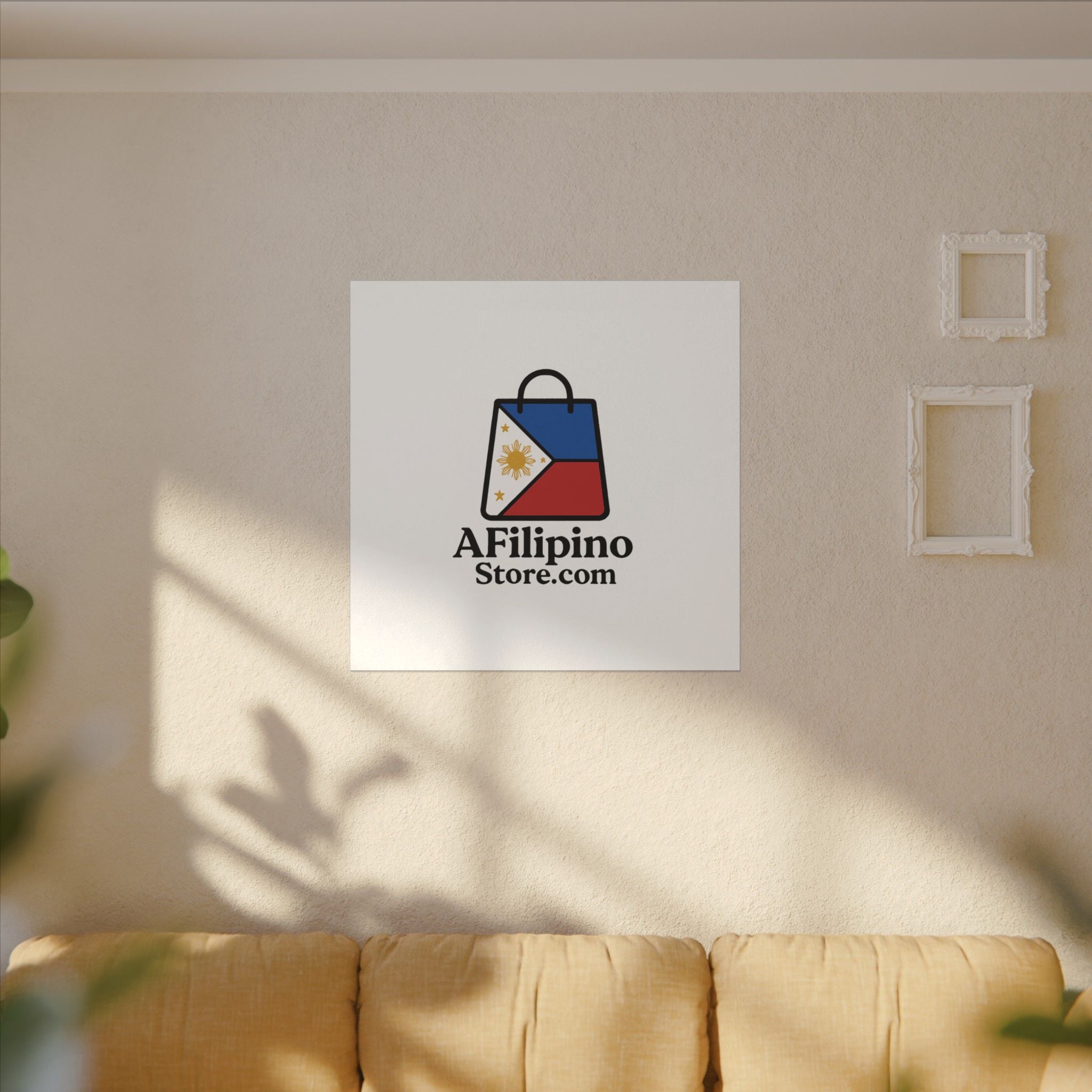 Filipino Flag Tote Logo Canvas Print — AFilipinoStore.com Matte Stretched Wall Art