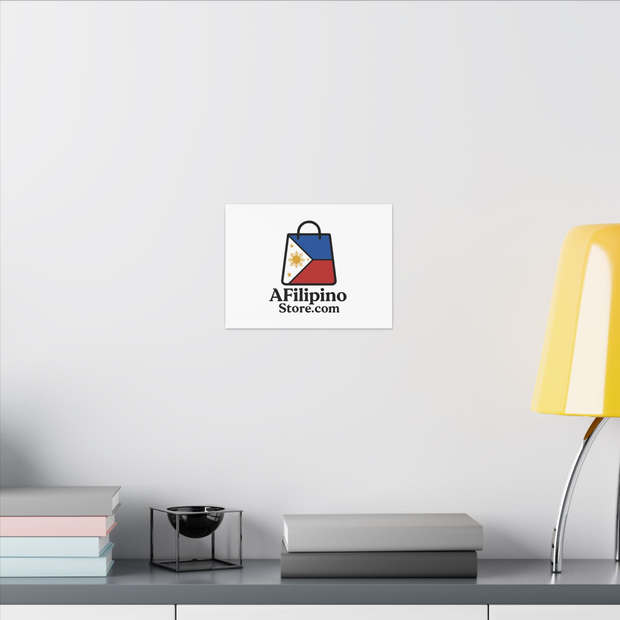 Filipino Flag Tote Logo Canvas Print — AFilipinoStore.com Matte Stretched Wall Art