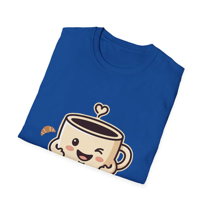 Coffee Cup T-Shirt — "Daily Hug" Cute Kawaii Coffee Tee