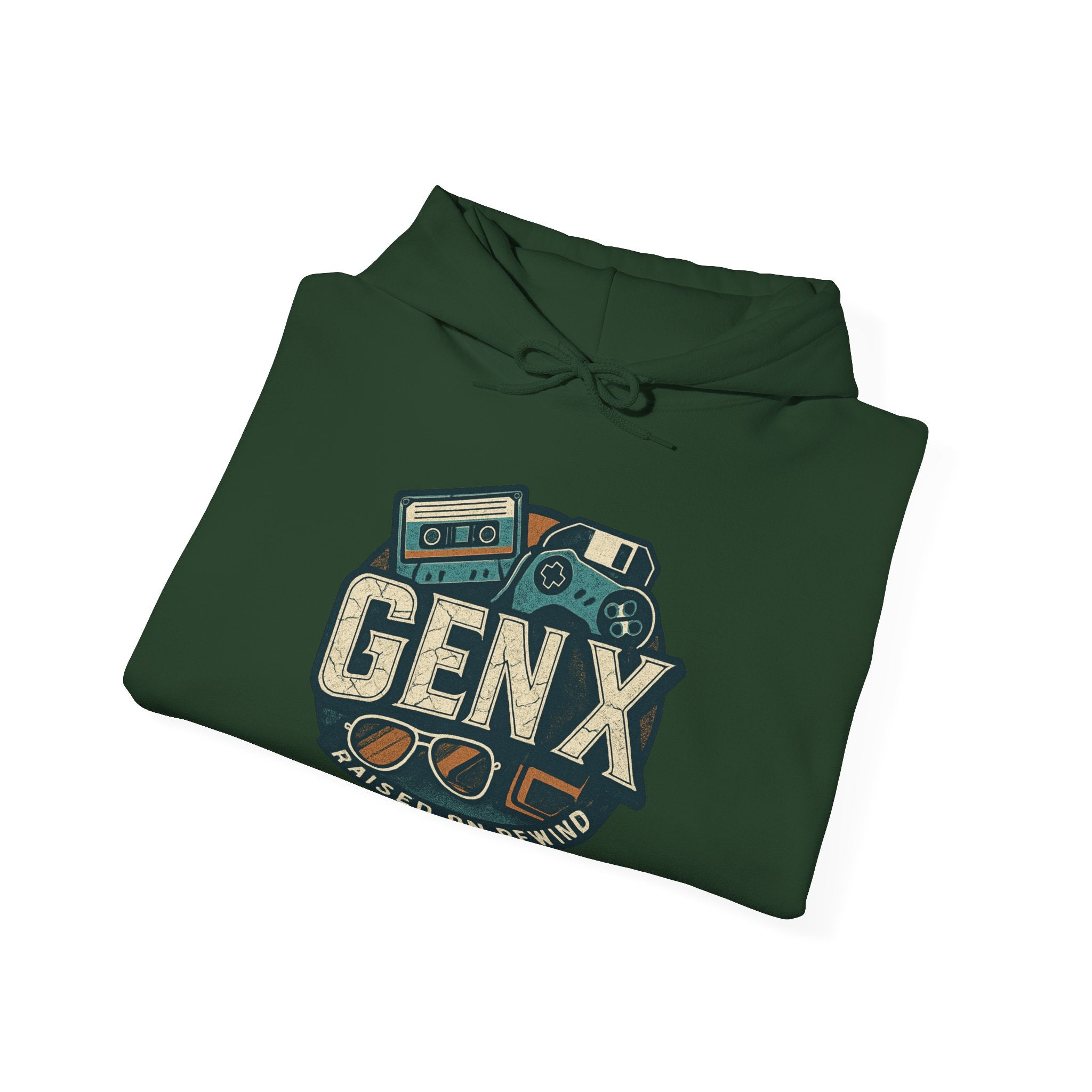 Gen X Hoodie – Retro Raised on Rewind Graphic Sweatshirt