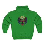Eagle Crest Zip Hoodie — Crowned Heraldic Eagle Full-Zip Sweatshirt