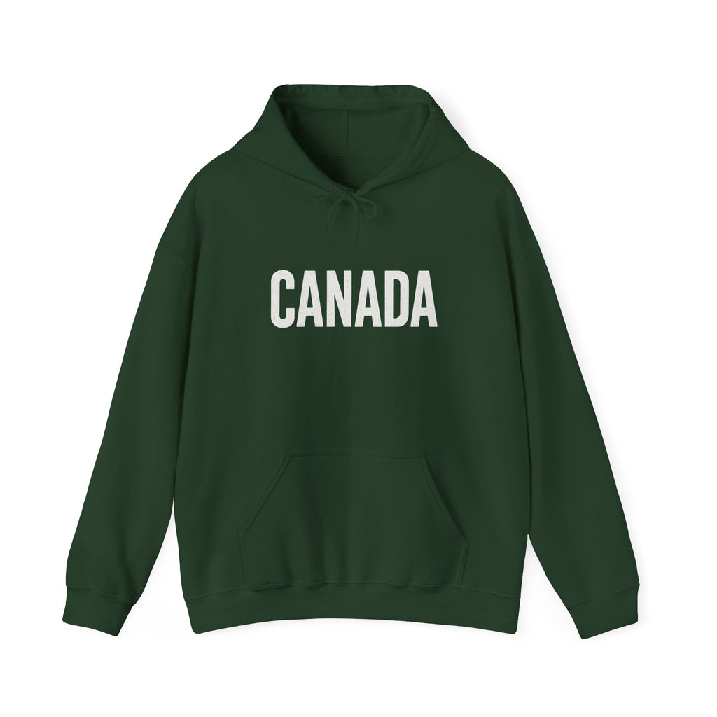 Canada Flag Hoodie – Vintage Canada Text & Maple Leaf Pullover