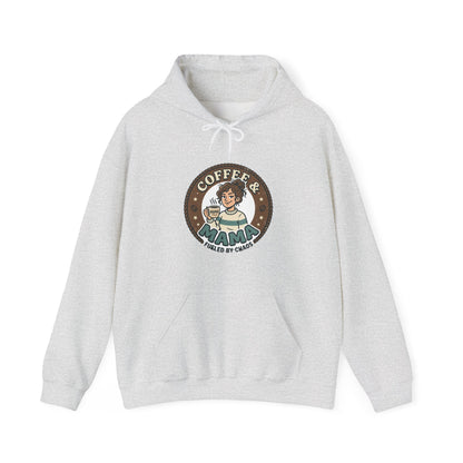 Coffee Mama Hoodie - Cute Retro Coffee Lover Pullover ("Coffee Mama - Fueled by Caffeine")