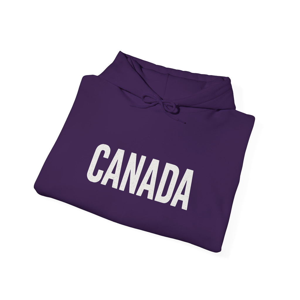 Canada Flag Hoodie – Vintage Canada Text & Maple Leaf Pullover