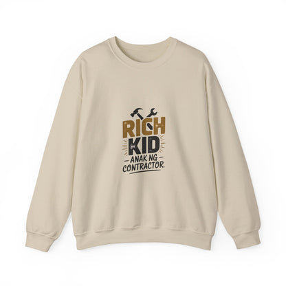 Rich Kid Anak ng Contractor Unisex Heavy Blend™ Crewneck Sweatshirt