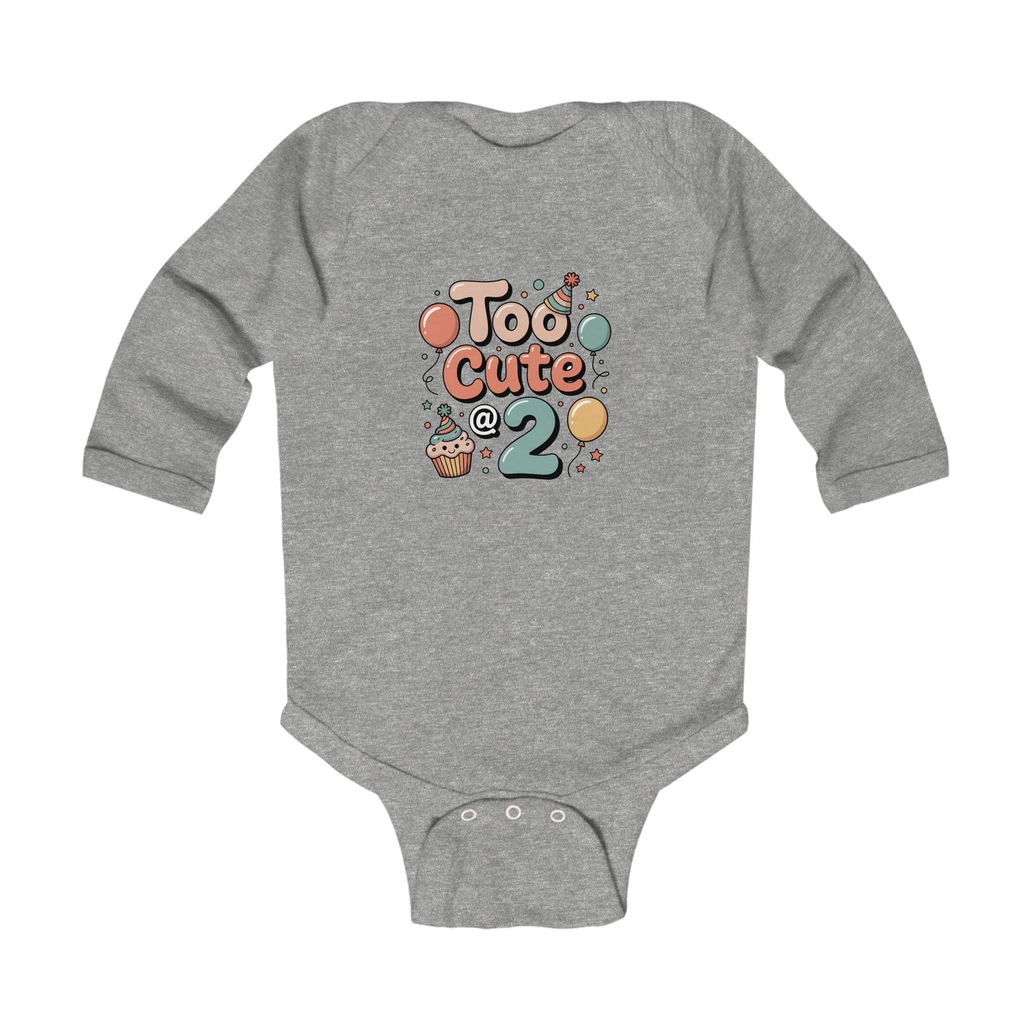 Toddler Birthday Celebration Bodysuit - 'Too Cute @ 2'
