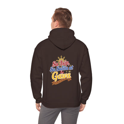 Proud Pinoy  Sa Isip Sa Salita at Sa Gawa Hoodie — Filipino Heritage Pullover