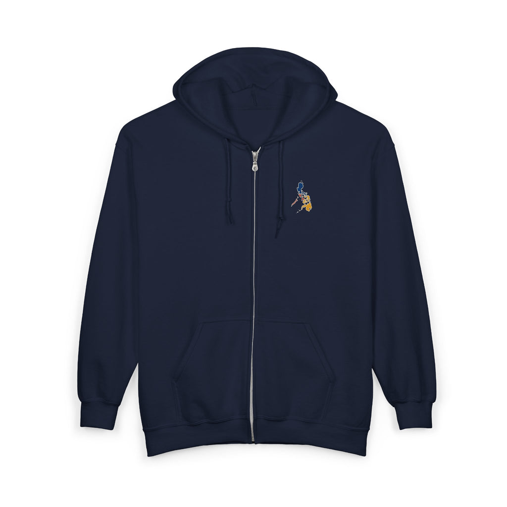 Eagle Crest Zip Hoodie — Crowned Heraldic Eagle Full-Zip Sweatshirt