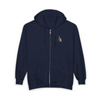Eagle Crest Zip Hoodie — Crowned Heraldic Eagle Full-Zip Sweatshirt