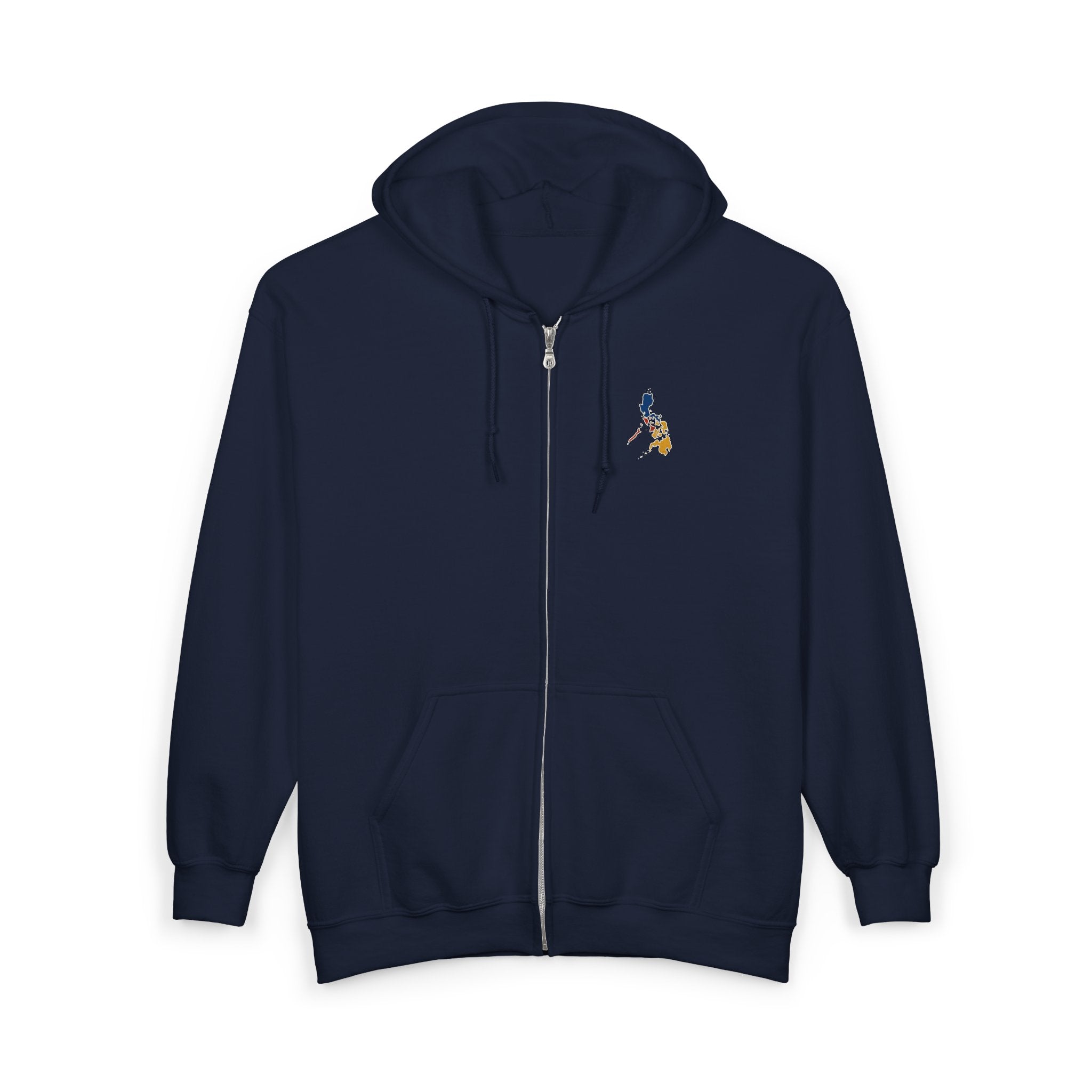 Eagle Crest Zip Hoodie — Crowned Heraldic Eagle Full-Zip Sweatshirt