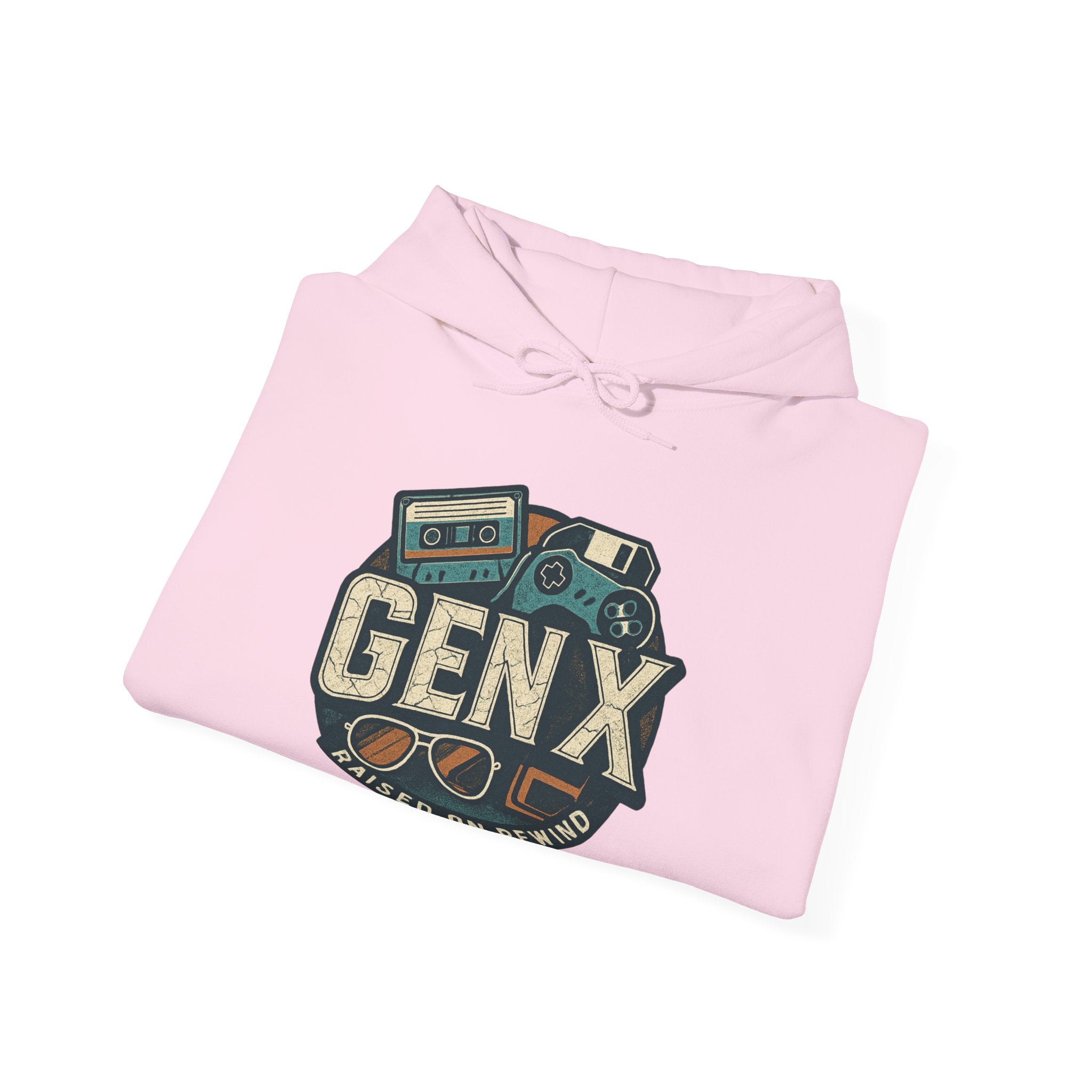 Gen X Hoodie – Retro Raised on Rewind Graphic Sweatshirt