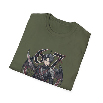 Gothic Demon Hunter T-Shirt — Knight with Wings Illustration