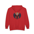 Eagle Crest Zip Hoodie — Crowned Heraldic Eagle Full-Zip Sweatshirt