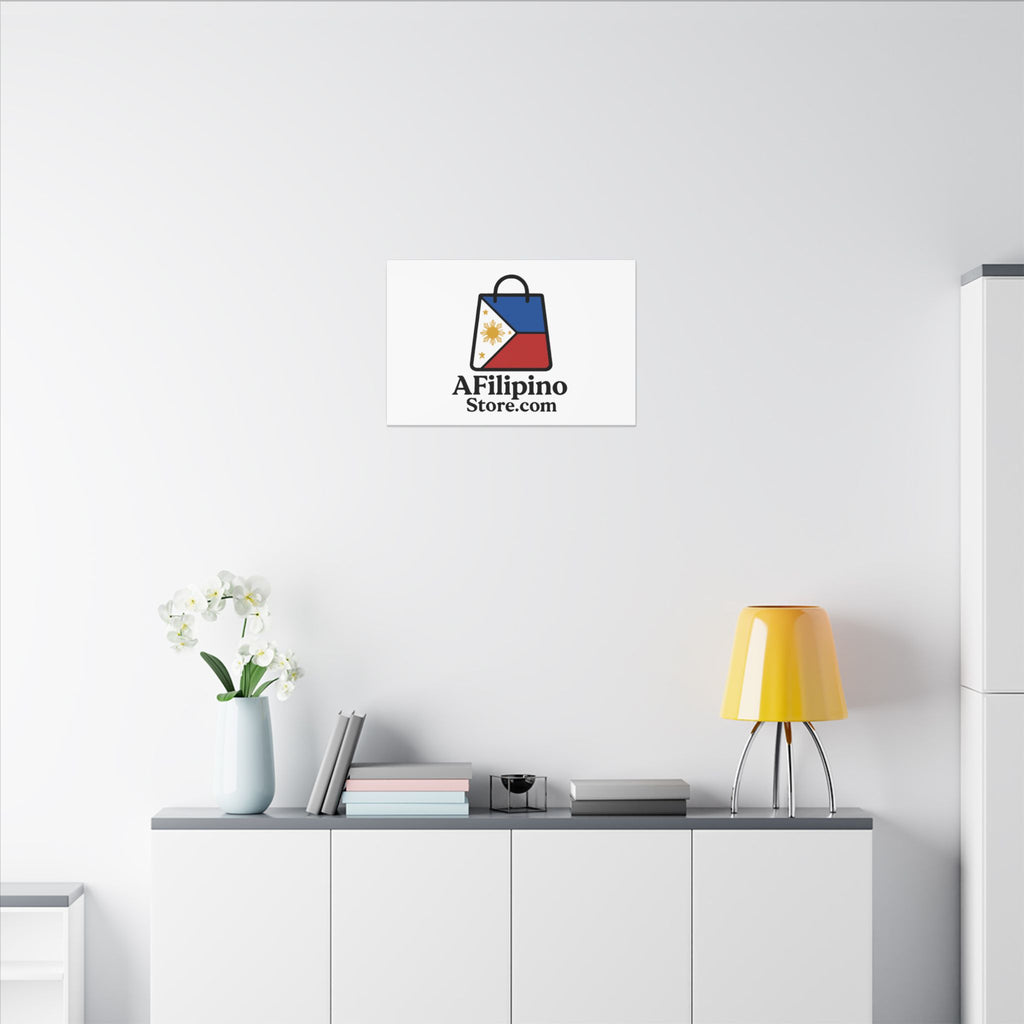 Filipino Flag Tote Logo Canvas Print — AFilipinoStore.com Matte Stretched Wall Art