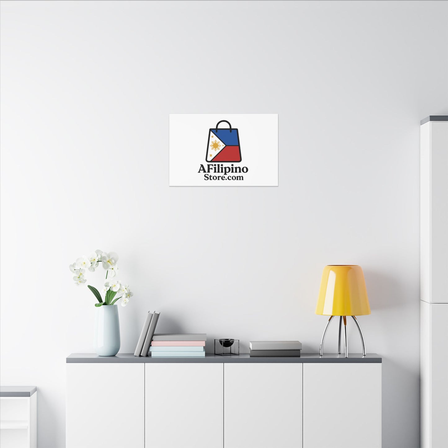 Filipino Flag Tote Logo Canvas Print — AFilipinoStore.com Matte Stretched Wall Art