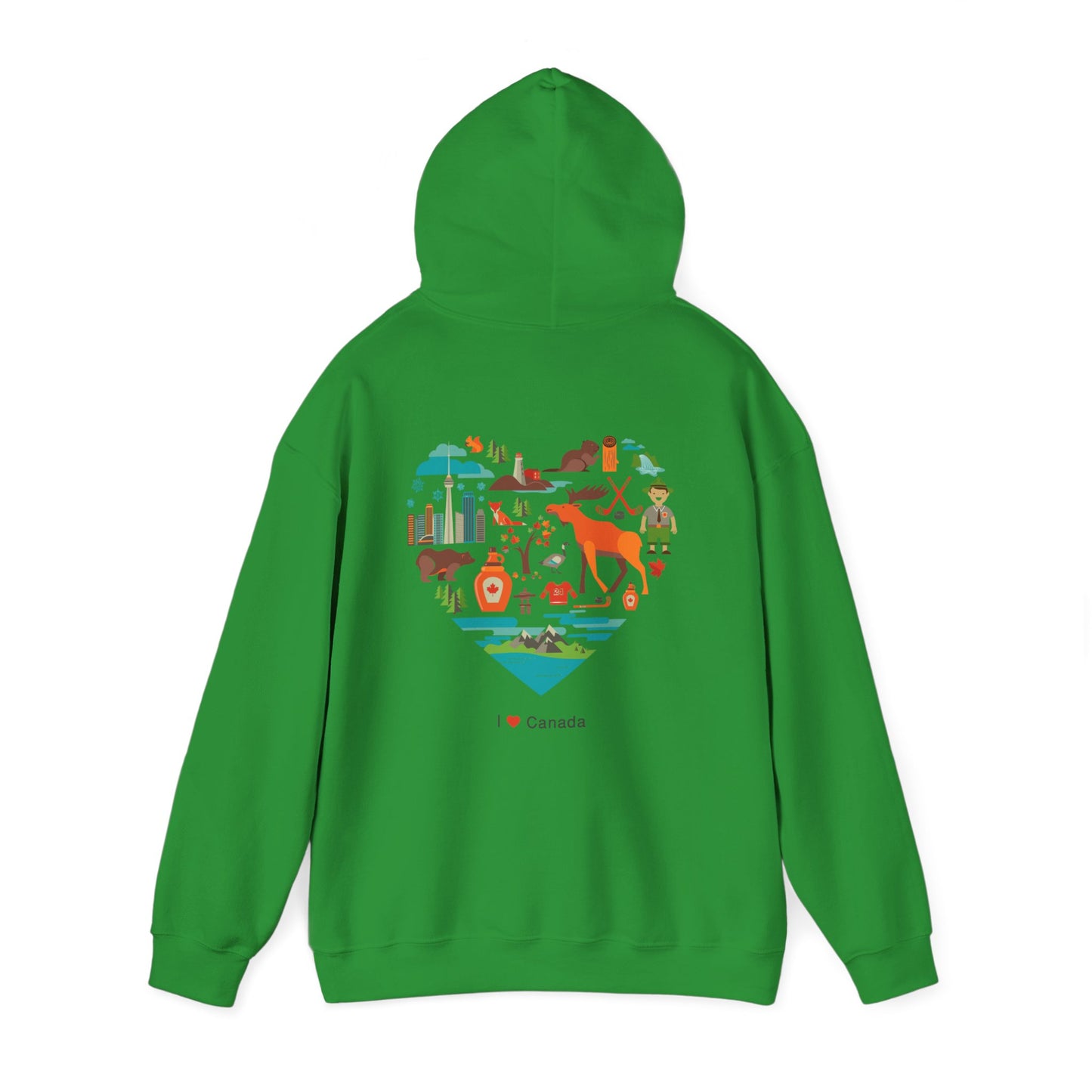 Canada Flag Hoodie – Vintage Canada Text & Maple Leaf Pullover