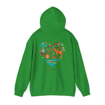 Canada Flag Hoodie – Vintage Canada Text & Maple Leaf Pullover