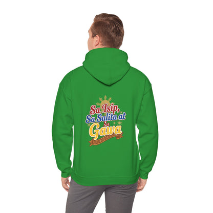 Proud Pinoy  Sa Isip Sa Salita at Sa Gawa Hoodie — Filipino Heritage Pullover