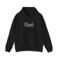 "Bride" White Script Hoodie — Bridal Wedding Party Pullover