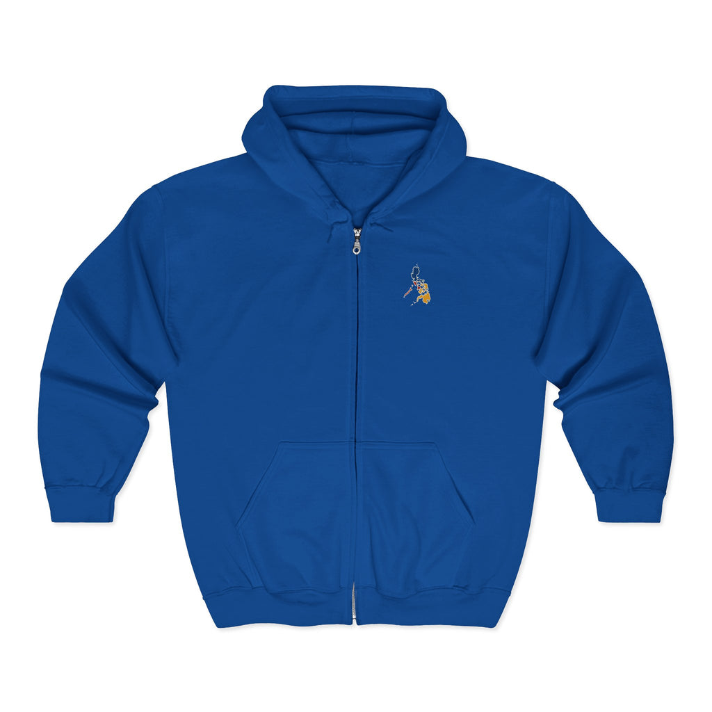 Eagle Crest Zip Hoodie — Crowned Heraldic Eagle Full-Zip Sweatshirt