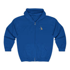 Eagle Crest Zip Hoodie — Crowned Heraldic Eagle Full-Zip Sweatshirt