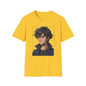 Anime Boy Portrait T‑Shirt — Retro "90's" Back Print