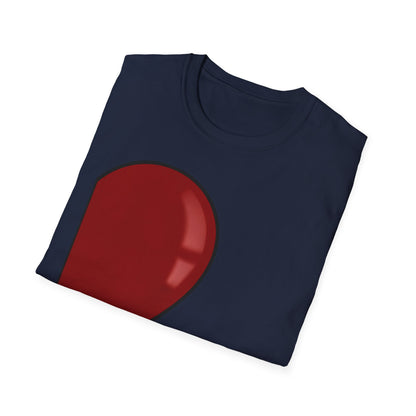 Half- Heart Half-Design T-Shirt — Minimal Red Heart Graphic Tee