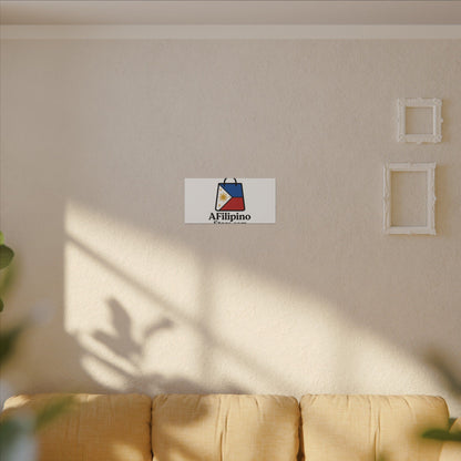 Filipino Flag Tote Logo Canvas Print — AFilipinoStore.com Matte Stretched Wall Art