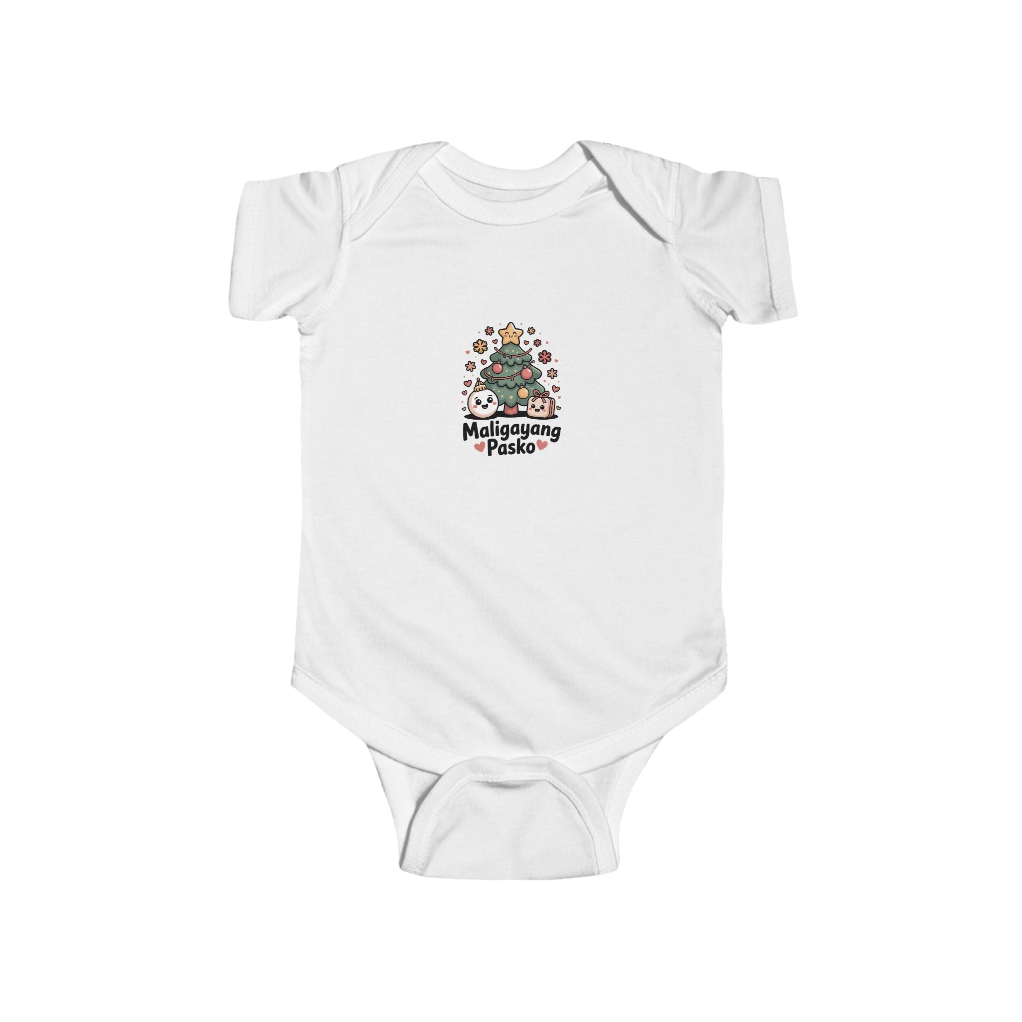 Cute Infant Christmas Bodysuit - 'Maligayang Pasko' Design