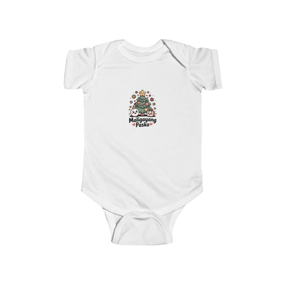 Cute Infant Christmas Bodysuit - 'Maligayang Pasko' Design