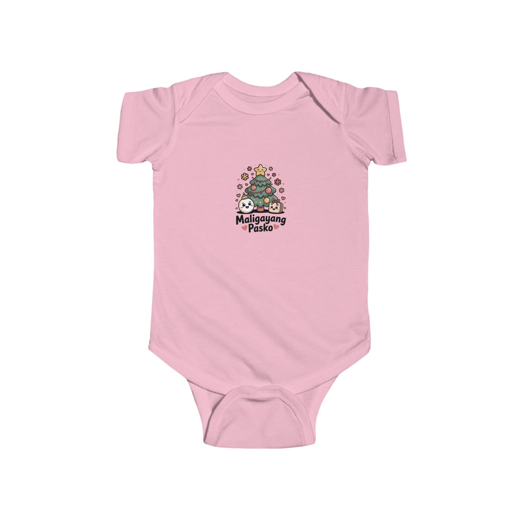 Cute Infant Christmas Bodysuit - 'Maligayang Pasko' Design