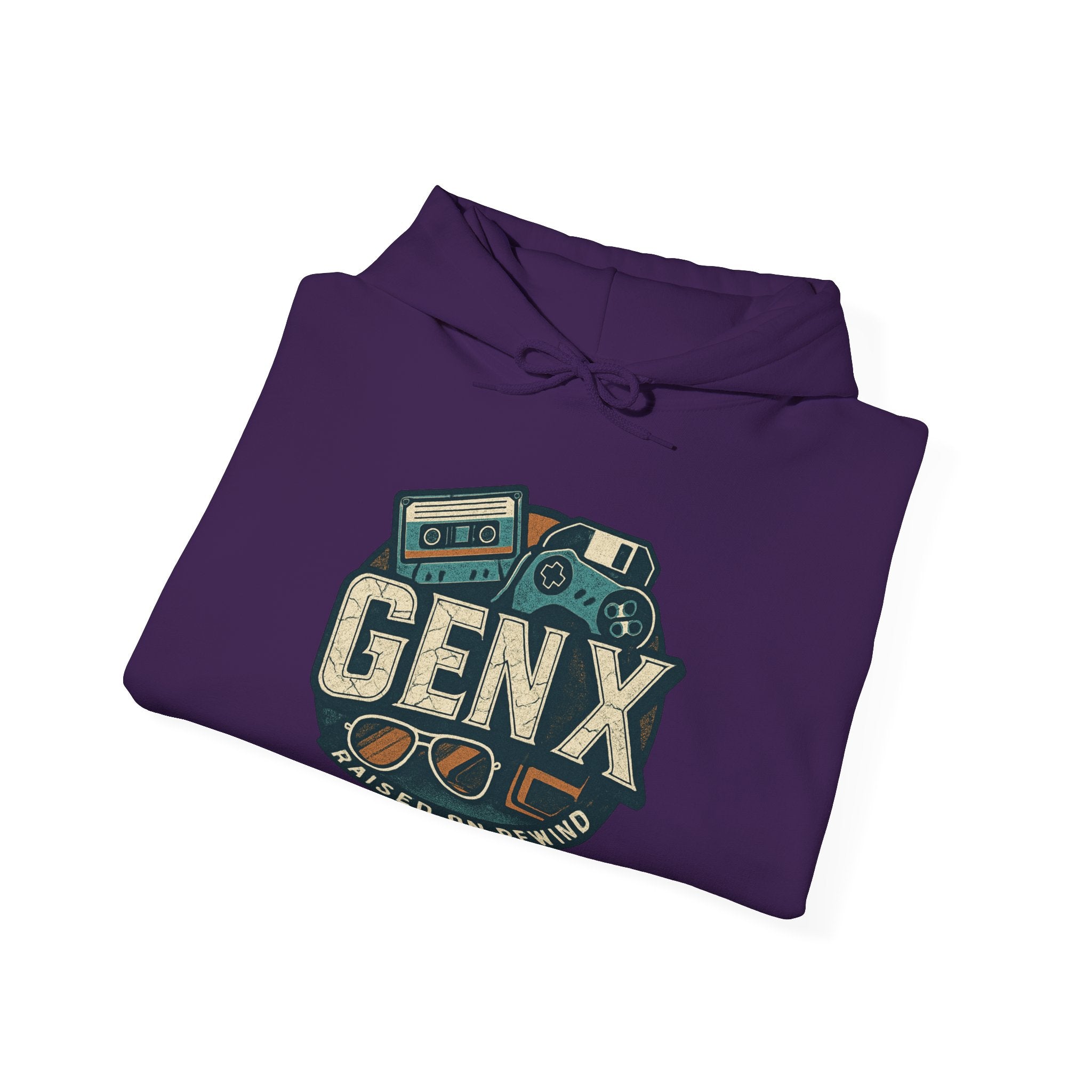 Gen X Hoodie – Retro Raised on Rewind Graphic Sweatshirt