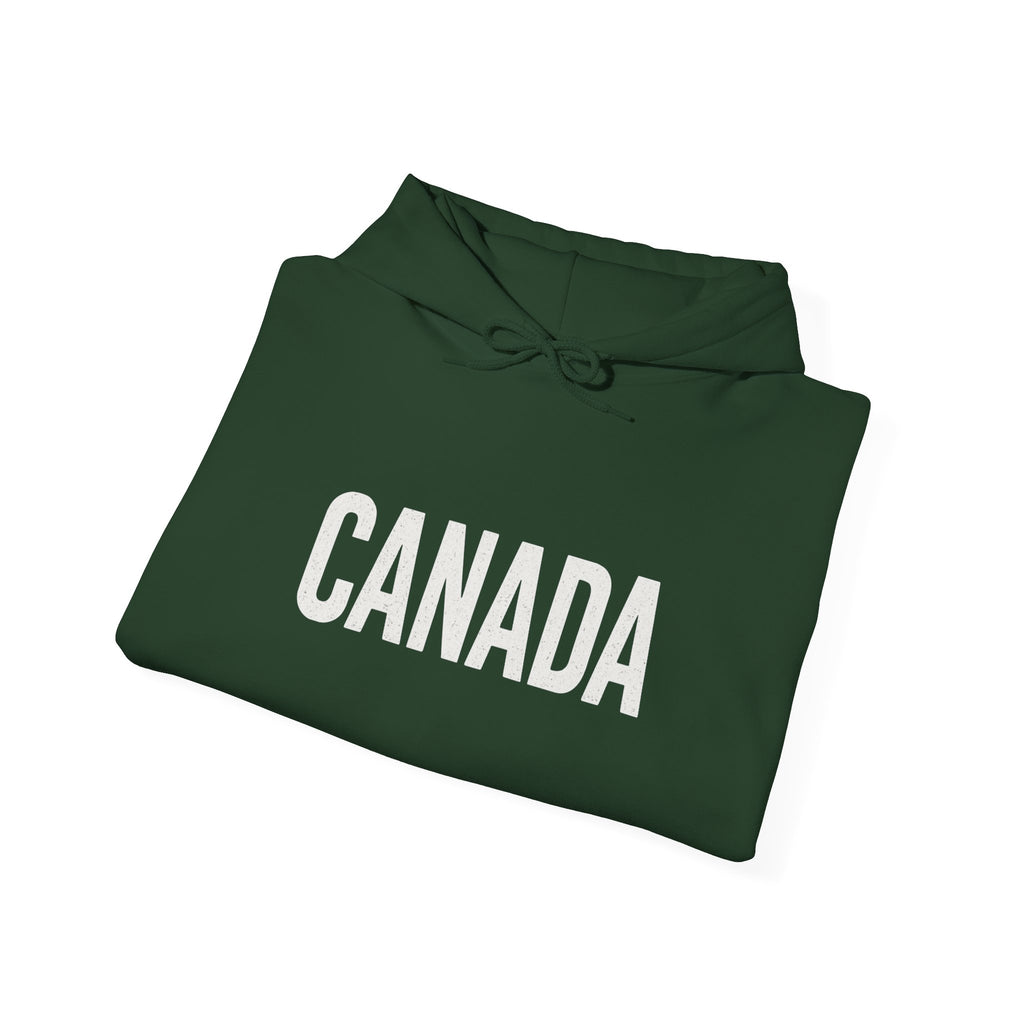 Canada Flag Hoodie – Vintage Canada Text & Maple Leaf Pullover