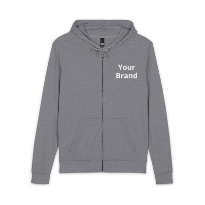 Full-Zip Hoodie — Custom "Your Brand" Chest & Back Logo