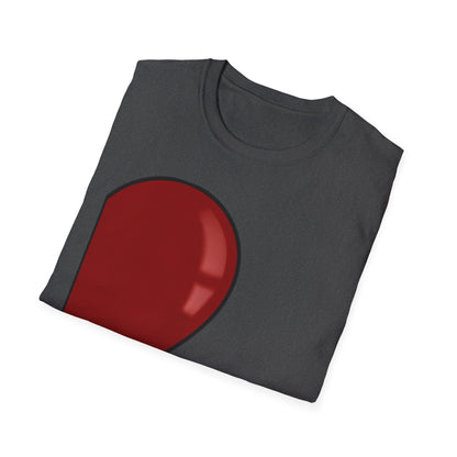 Half- Heart Half-Design T-Shirt — Minimal Red Heart Graphic Tee