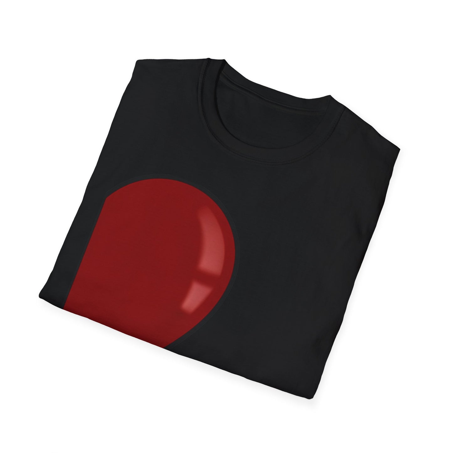 Half- Heart Half-Design T-Shirt — Minimal Red Heart Graphic Tee