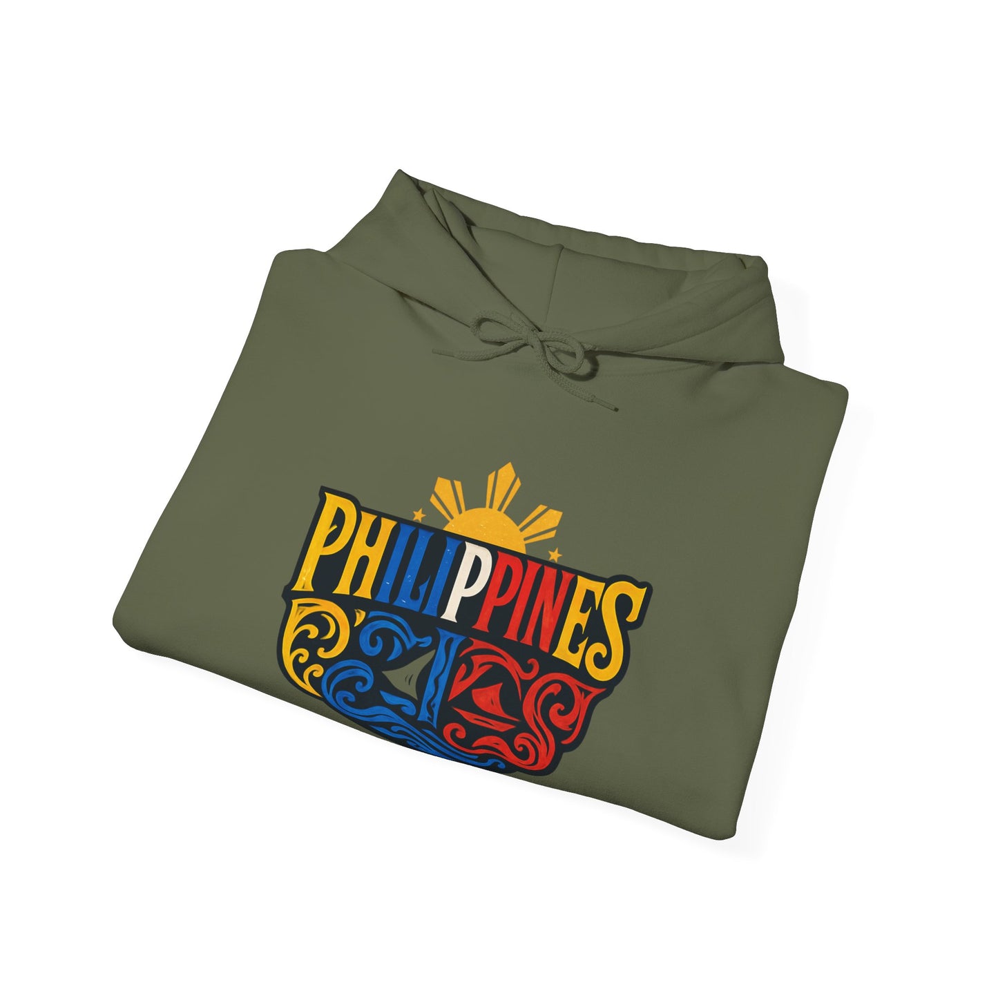 Philippines Retro Surf Hoodie – Vintage Flag Sun & Waves Pullover
