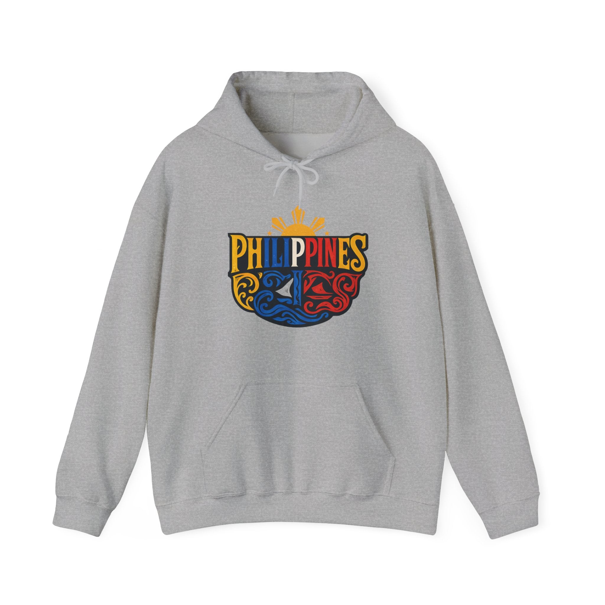 Philippines Retro Surf Hoodie – Vintage Flag Sun & Waves Pullover